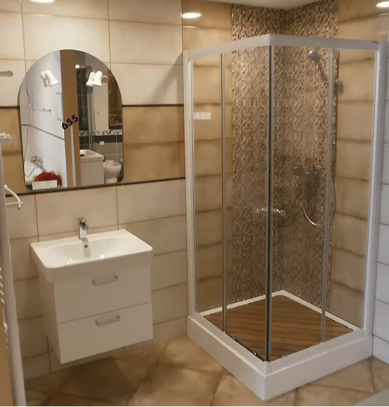 Multi Abs kvadratna tuš kad 90x90 cm iz akrila v beli barvi