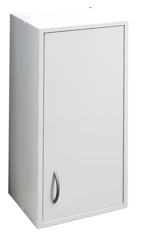 Bijela viseča kopalniška omarica Multi Praxis za zidnu montažu u izvedbi bijeli laminat