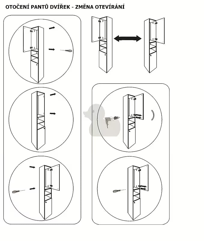 Bijela kopalniška omarica Multi Praxis u ekonomičnoj varijanti s površinom od bijelog laminata.