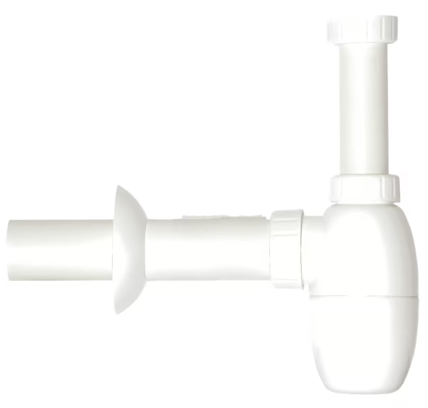 Bijeli sudoperski sifon Multi u izvedbi 6/4x50 brez vtoka