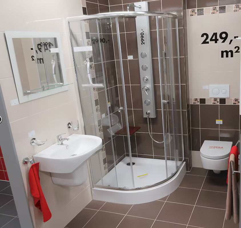 Komplet kopalniških dodatkov Multi Simple v izvedbi chrome z brezčasnim preprostim dizajnom