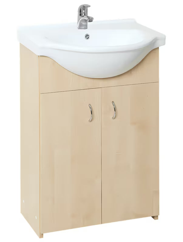 Omarica z umivalnikom Multi Simple 55 cm u dekoru breze za manju kupaonicu.