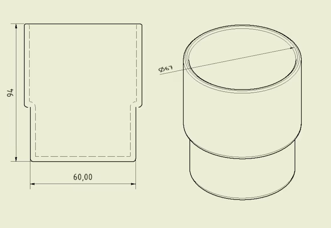 Prozirni zamjenski kozarec pro kopalniški dodatki serije Multi
