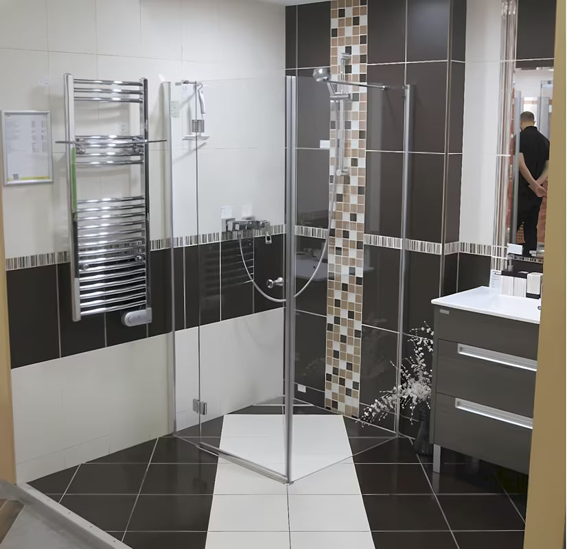 Kotni kanaleta za tuš Multi 30x30 cm od nehrđajućeg čelika s rešetkom i sifonom