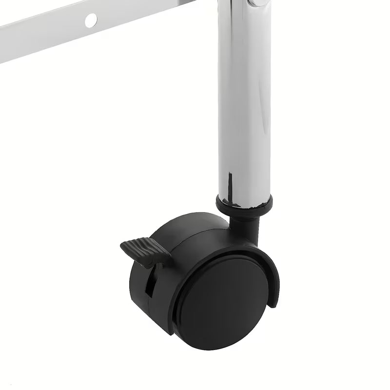 Elegantni kupaonski premični voziček na kotačićima s četiri police u izvedbi Chrome.