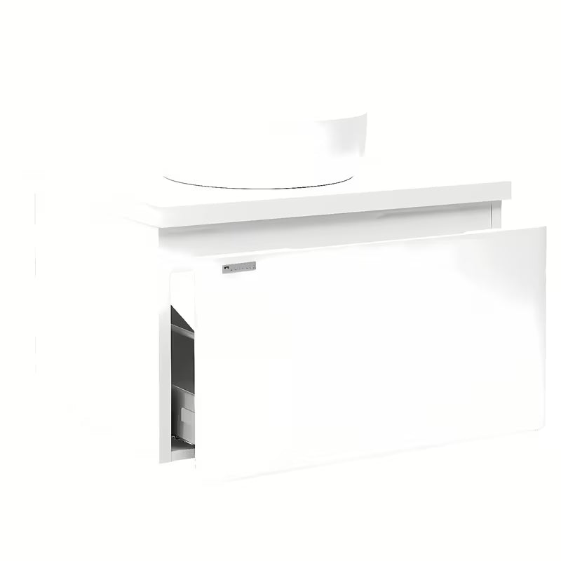 Viseča omarica pod umivalnikom Naturel Ancona 80x46 cm v beli barvi s sijajno površino