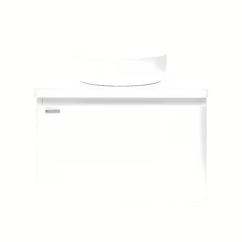 Viseča omarica pod umivalnikom Naturel Ancona 80x46 cm v beli barvi s sijajno površino