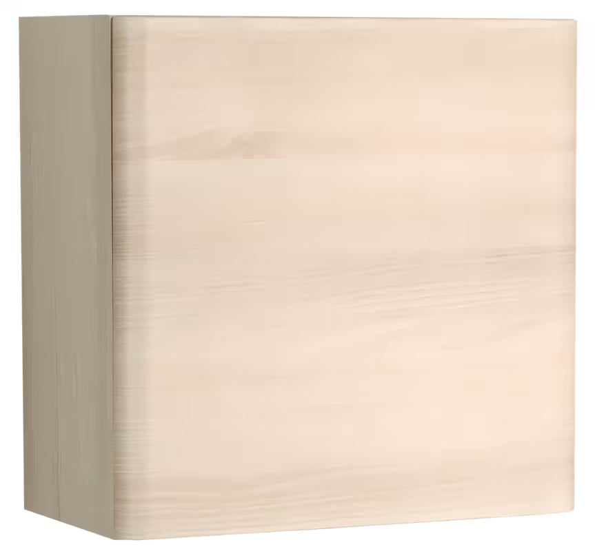 Viseča kopalniška omarica Naturel Ancona u dekoru akacije s univerzalnim vratima i staklenom policom.