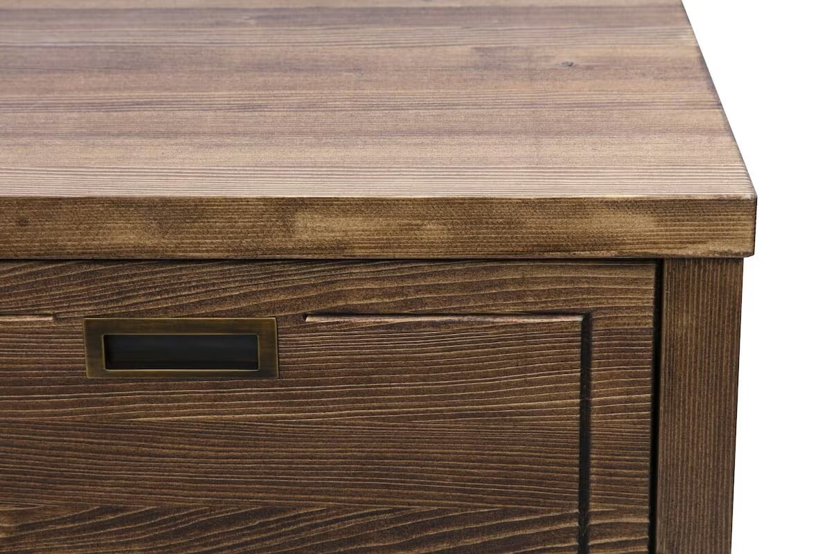 Naturel Country omarica pod umivalnikom na pult 90 cm od masivne smreke u nijansi palisander