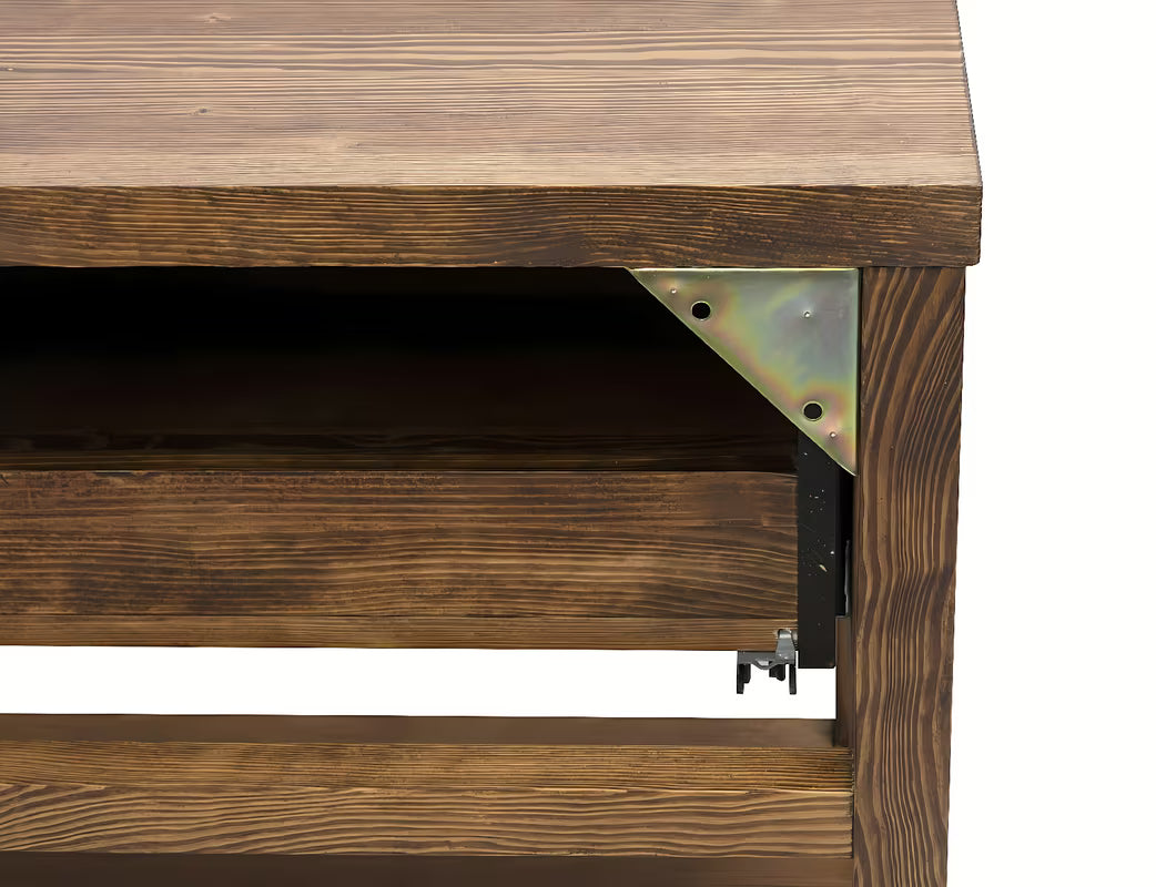 Omarica z umivalnikom Naturel Country u nijansi palisander od masivne smreke s četkanom površinom