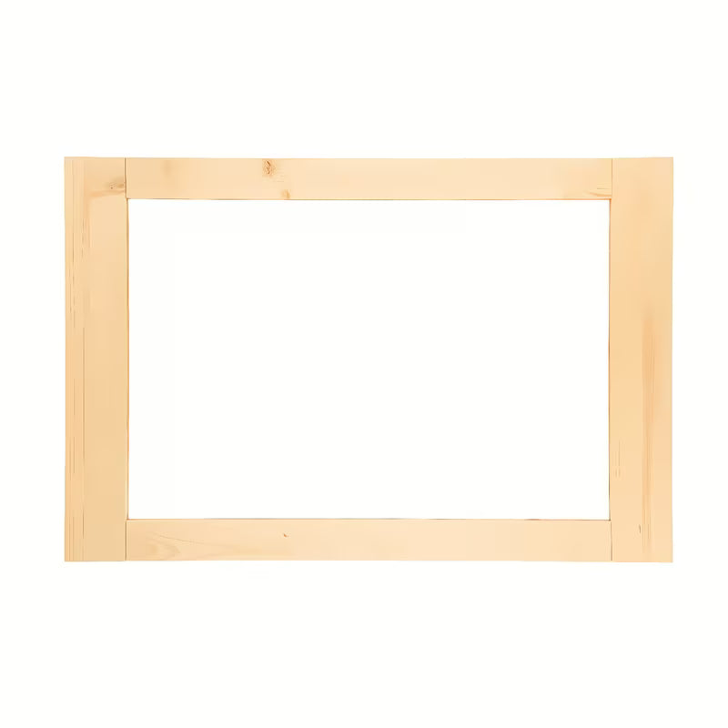 Pravokutno ogledalo Naturel Country 120x80 cm sa smeđim okvirom od masivne borovine.