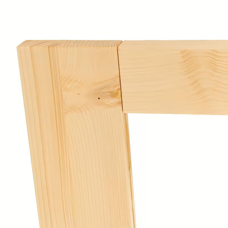 Pravokutno ogledalo Naturel Country 120x80 cm sa smeđim okvirom od masivne borovine.