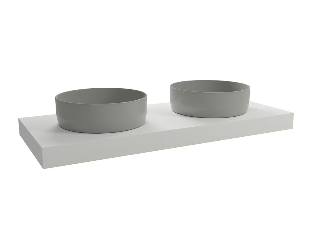 Mat bijela viseča ploča za umivaonik Naturel Dolce