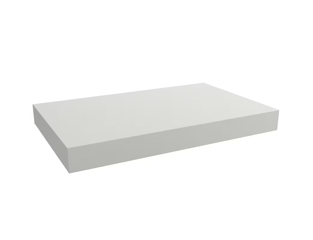 Naturel Dolce viseča plošča za umivalniško skledo 80x50x8 cm v mat beli barvi (white matt)