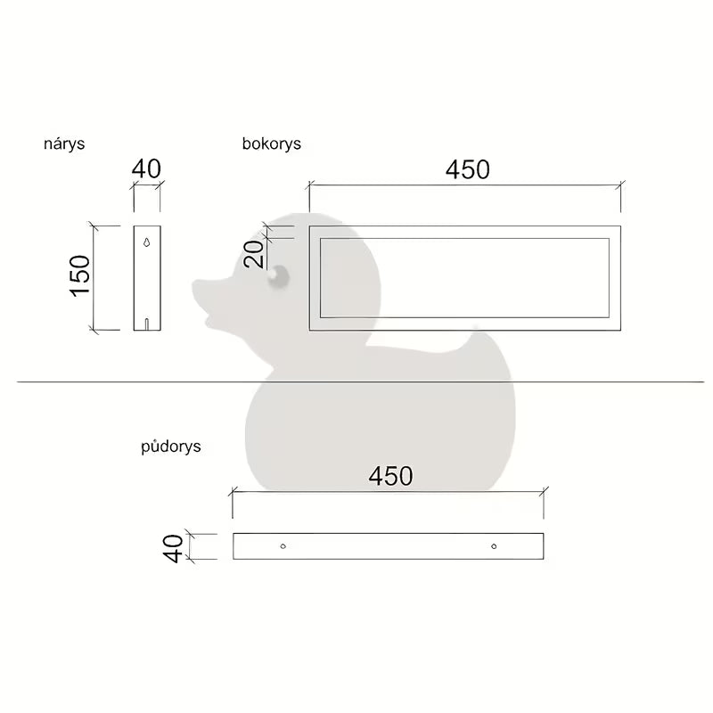 Inox konzola Naturel Dolce u izvedbi Supersteel pro za zidnu montažu ploče s umivaonikom.