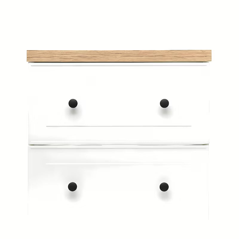 Bijela viseča omarica pod umivalnikom Naturel Forli s pločom u dekoru hrasta Halifax