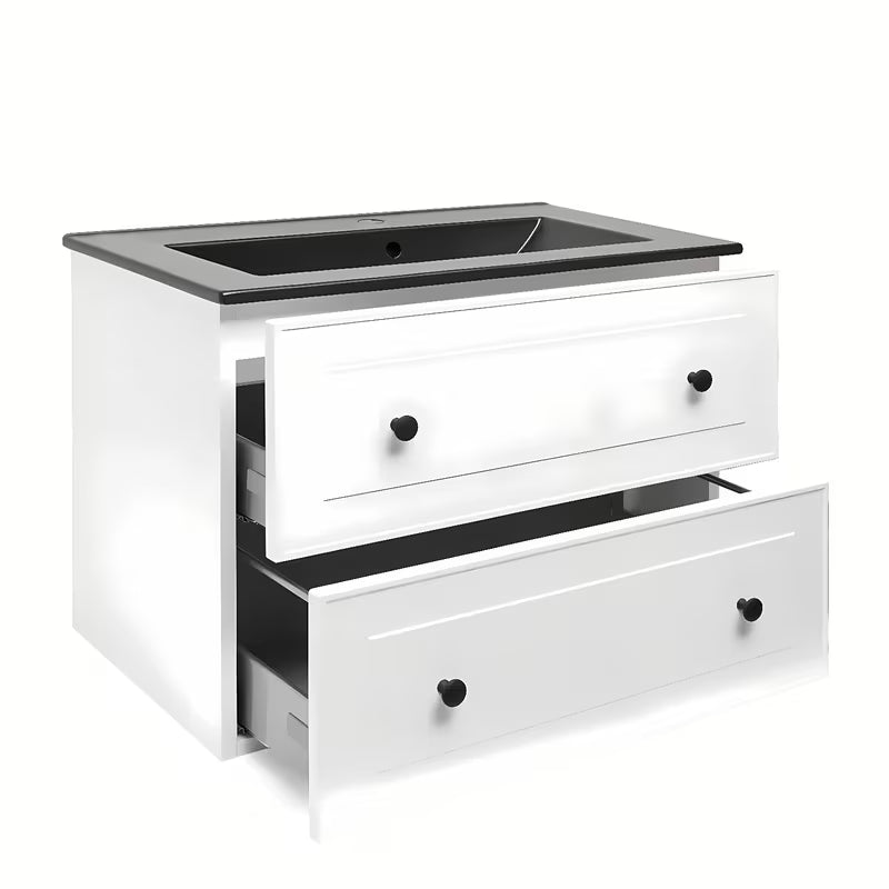 Viseča kopalniška omarica Naturel Forli z umivalnikom u bijeloj boji