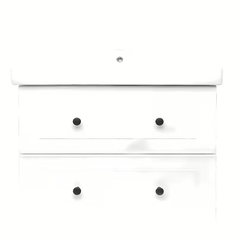 Bijela kopalniška omarica s keramičkim umivaonikom Naturel Forli modernog jednostavnog dizajna