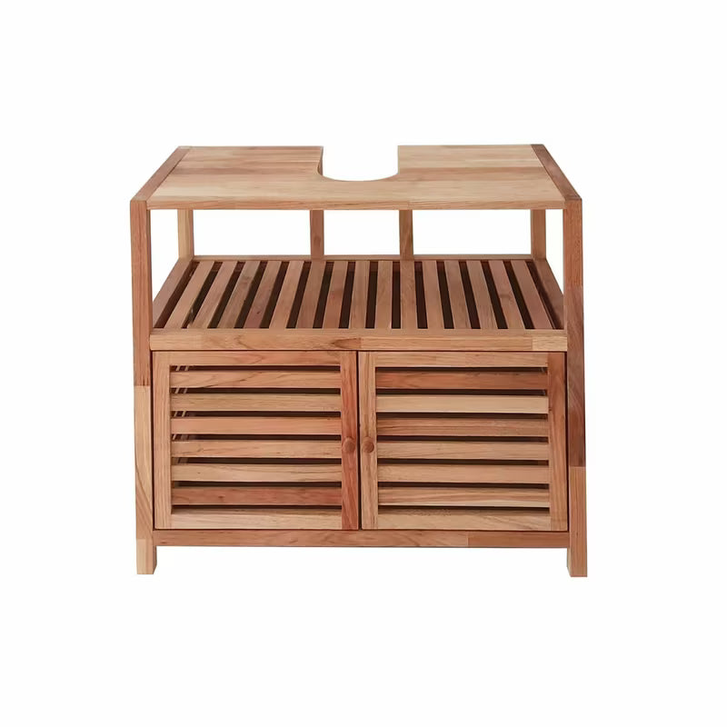 Stoječa omarica pod umivalnikom Naturel Home v dekorju oreha 67,5x35,5x63 cm z mat površino