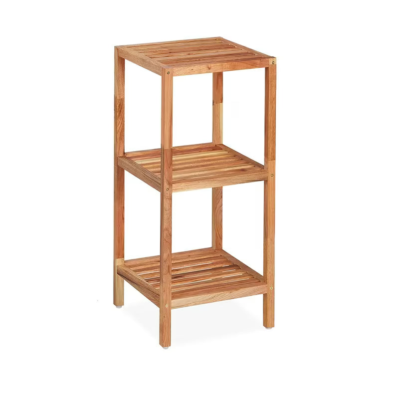 Stoječa regal Naturel Home u dekoru oraha od masivnog drva s mat površinom