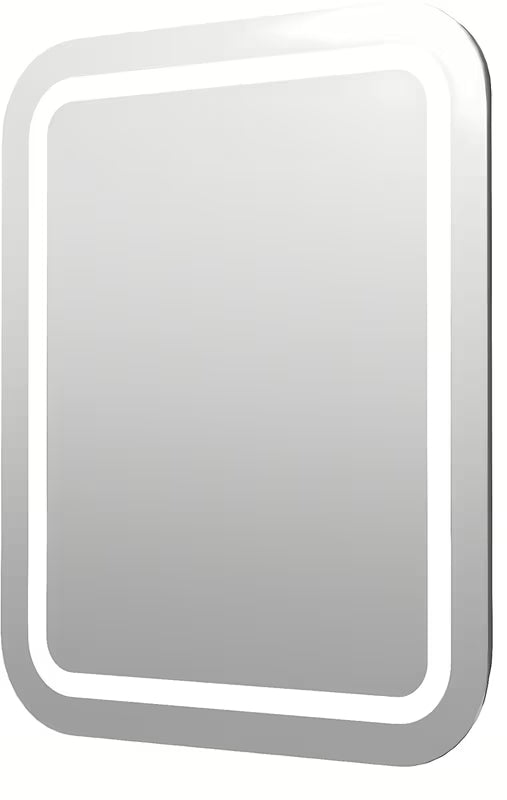Pravokotno kopalniško LED ogledalo Naturel Iluxit 60x70 cm z ogrevanjem proti rosenju in senzorjem