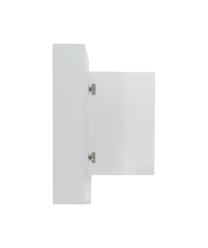 Bijeli omarica z ogledalom Naturel Lucca 80x75 cm sa zrcalnim vratima i unutarnjim policama