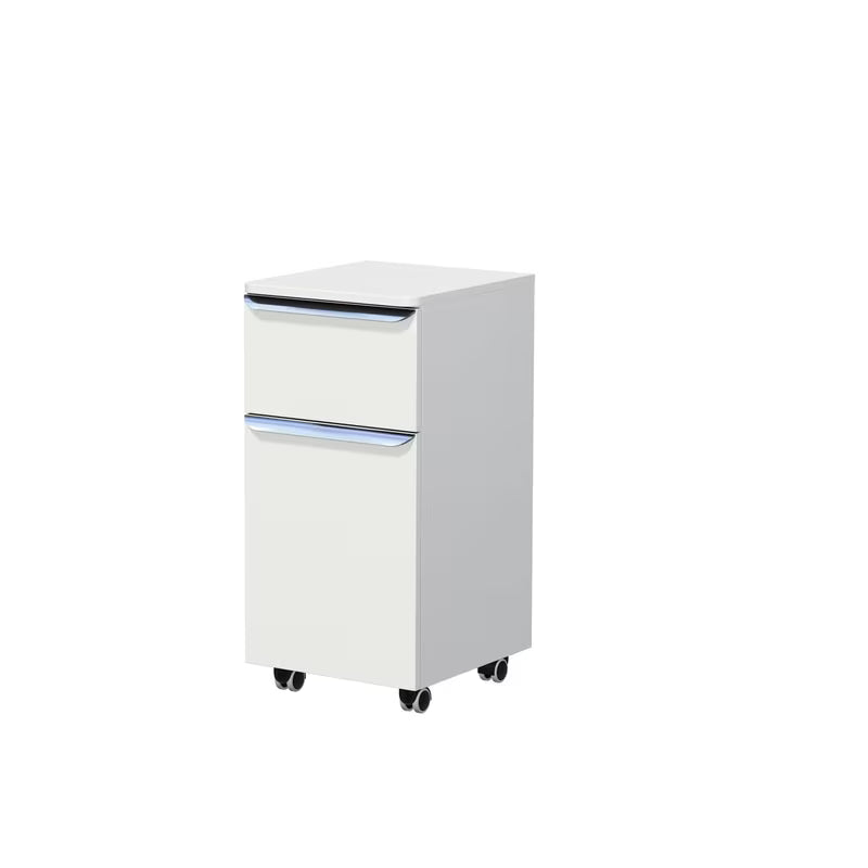 Bela mat nizka kopalniška omarica Naturel Pavia z vtičnico, z desnimi vratci in kromiranim ročajem.