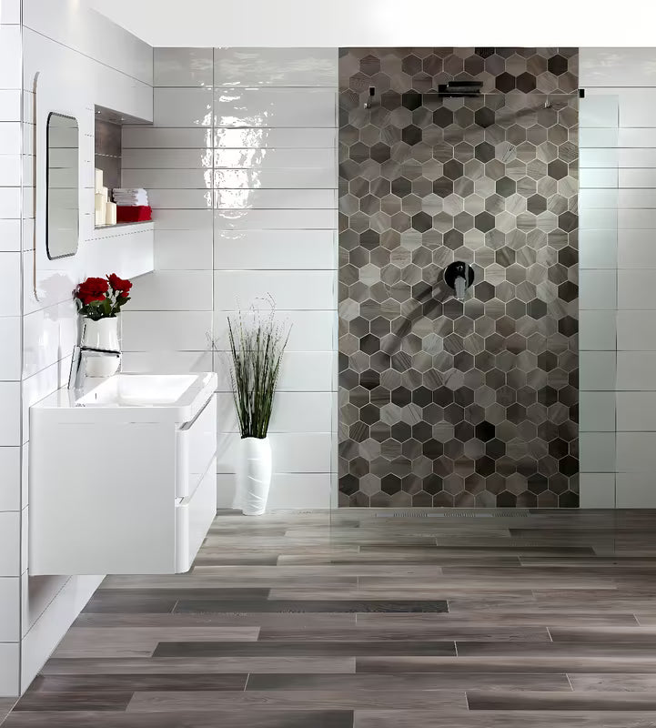 Kvadratno ogledalo Naturel Pavia 75x75 cm u bijeloj boji, s mogućnošću montaže okomito i vodoravno.