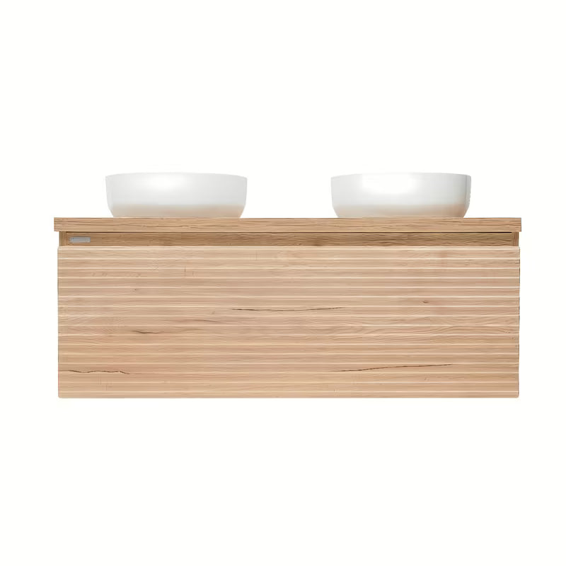 Viseča kopalniška omarica Naturel Savona u dekoru hrasta s pokrivno ploščo i mat površinom