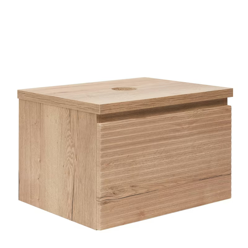 Viseča omarica pod umivalnikom Naturel Savona u dekoru hrasta halifax mat s profiliranom frontom