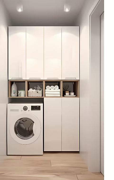 Smeđa viseča kopalniška omarica Naturel Stilla, policni škatla 30x30x44 cm