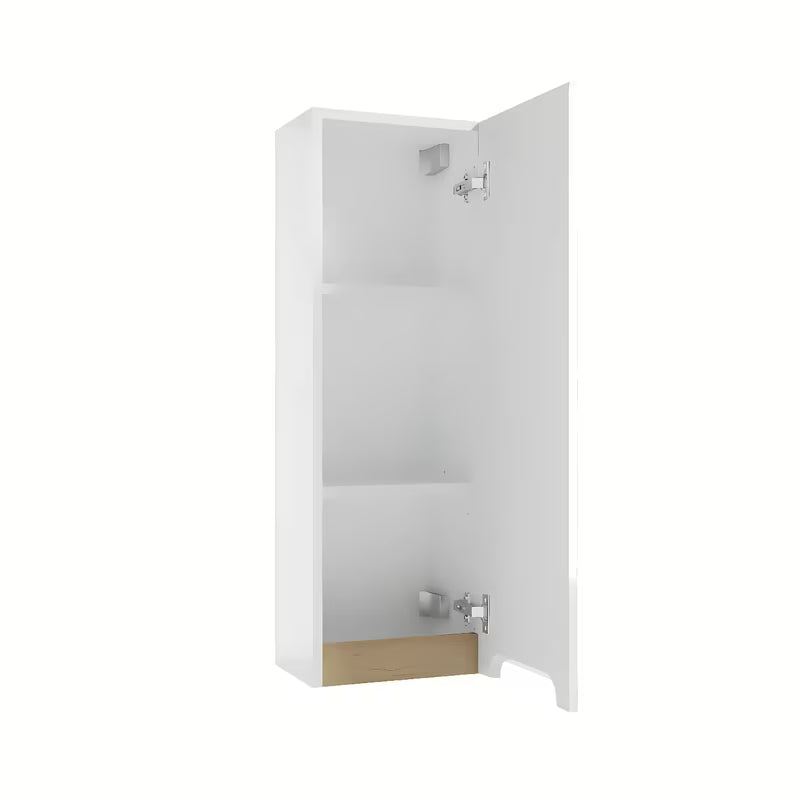 Bela viseča kopalniška omarica Naturel Stilla 80x30x45 cm z enim predalom