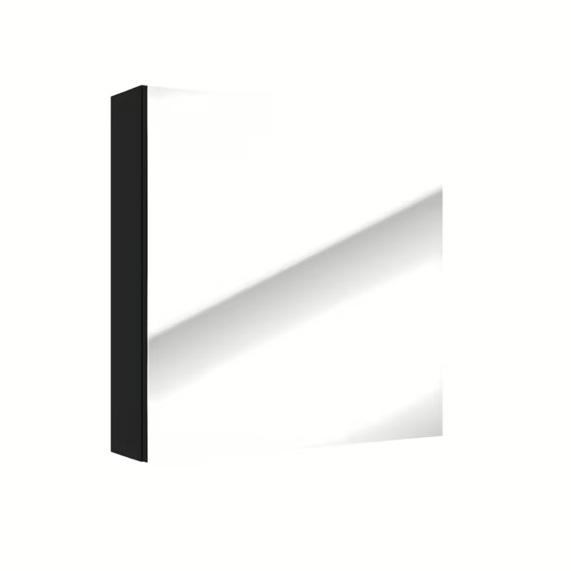 Omarica z Ogledalom Naturel Stilla 60x60 cm s mat crnim okvirom za zid