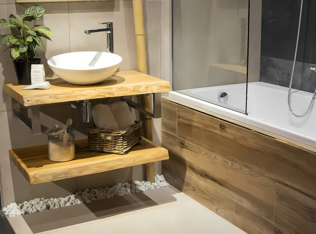 Masivna hrastova pult za umivalnik Naturel Wood z globoko mat površinsko obdelavo