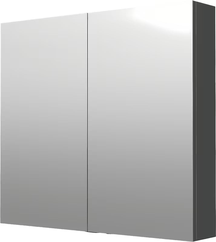 Omarica z Ogledalom Naturel 80x72 cm u sivo-srebrnoj boji s dvojim zrcalnim vratima