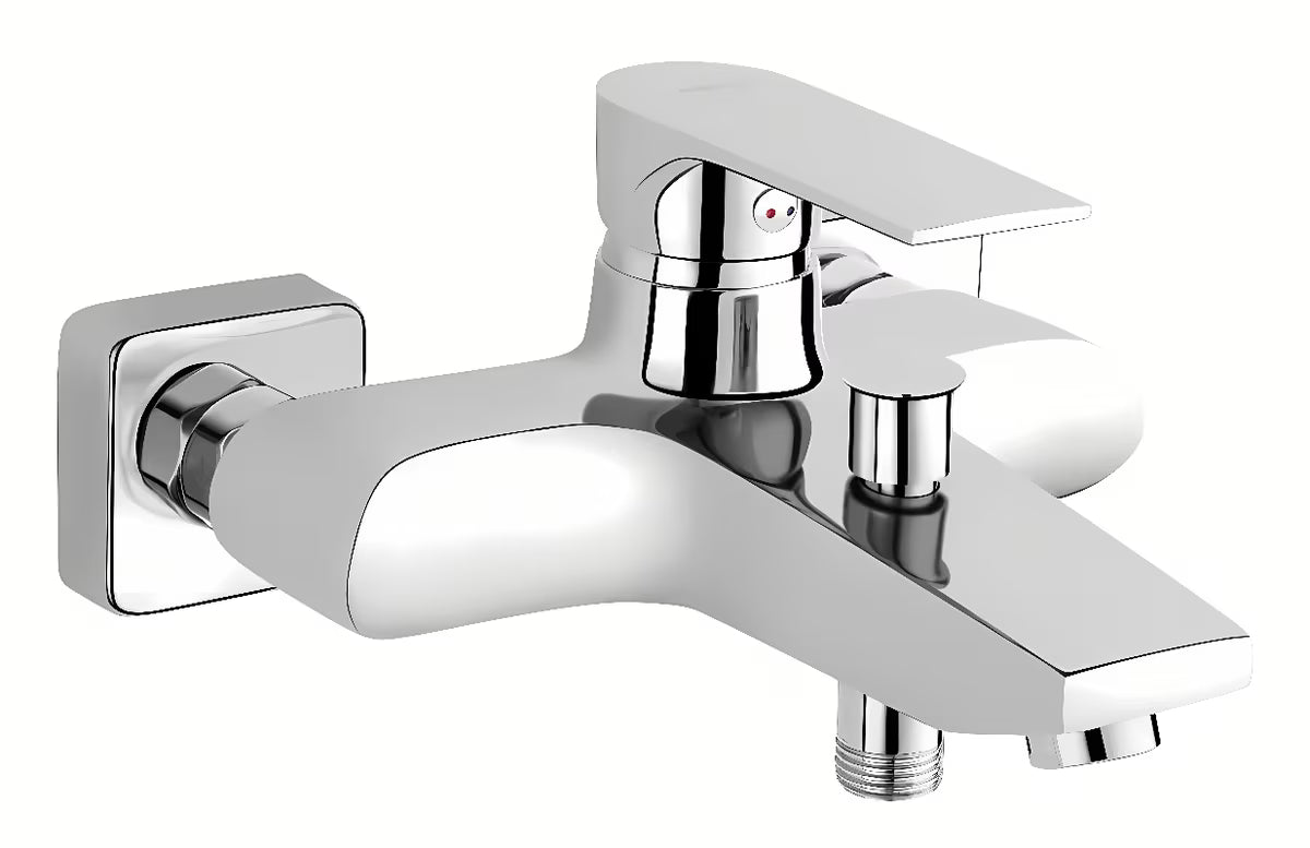 Novaservis Algeo Square enoročna stenska armatura za kad u krom izvedbi brez tuš seta