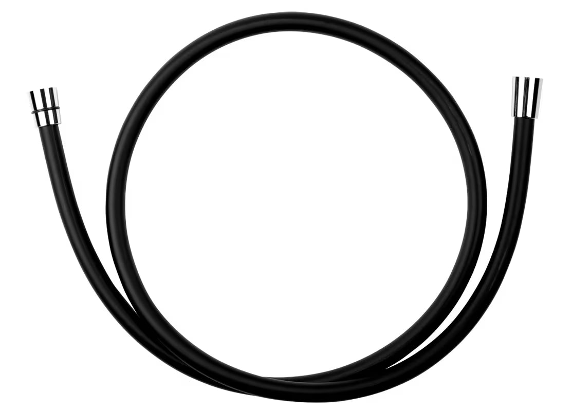 Črna plastična cev za tuš Novaservis dolžine 150 cm s priključkom G 1/2" in funkcijo Anti-twist
