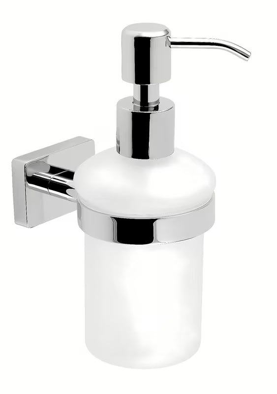 Kromirani dozirnik za milo Novaservis Ferro Greta pro montaža lepljenje ali vrtanje.