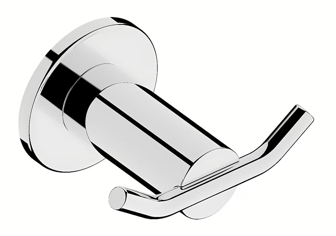 Dvojni Kavelj Novaservis Ferro Smile u izvedbi polirani nehrđajući čelik pro kupaonicu i WC školjka