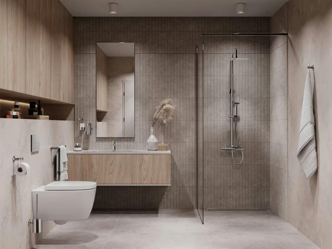 Novaservis Metalia 54 tušni sistem s termostatsko armaturo u krom izvedbi s nadglavnim tušem 300x200 mm