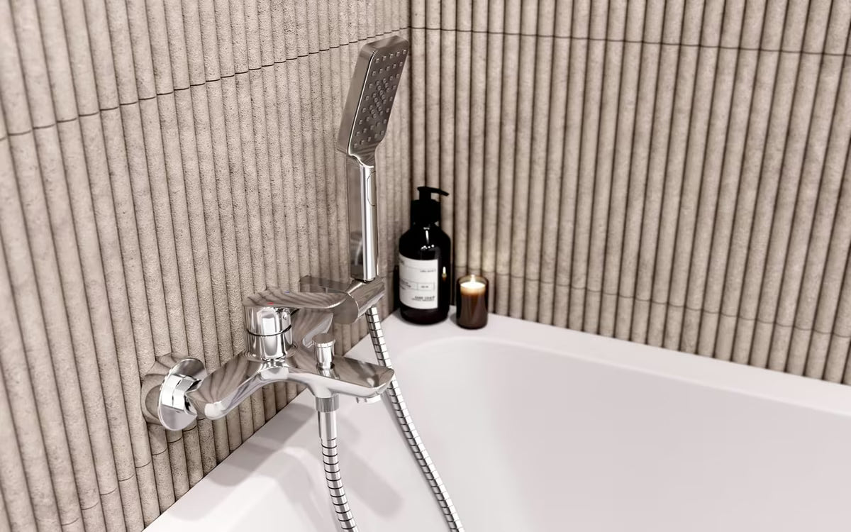 Kromirana stenska enoročna armatura za kad Novaservis Metalia 54 s preklopnikom tuši