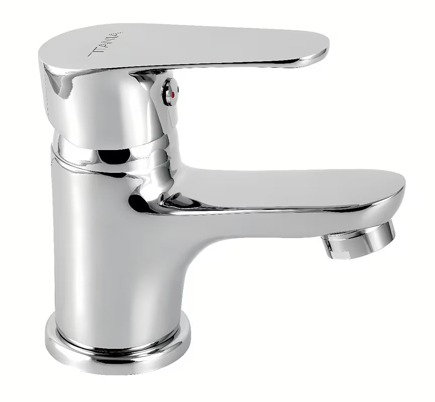 Enoročna stoječa armatura za umivalnik Novaservis Titania Simply v krom izvedbi brez odtoka.