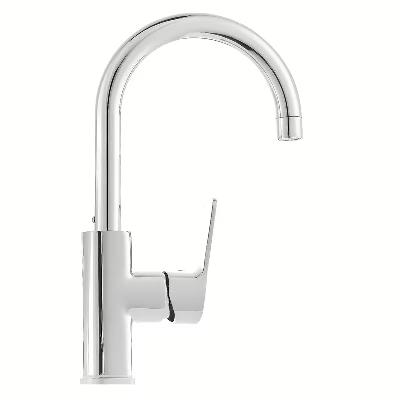 Kromirana enoročna stoječa armatura za pomivalno korito Optima Cube Way sa zakretnim izljevom