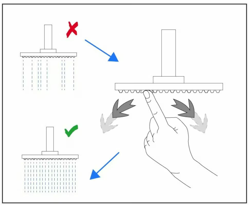 Okrugla mesingana nadglavna prha Optima Chrome promjera 20 cm, u kromiranoj izvedbi