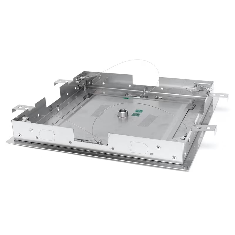Ugradna mesingana nadglavna prha Optima Chrome četvrtastog dizajna, dimenzija 43x43 cm.