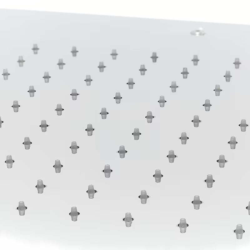 Ugradna mesingana nadglavna prha Optima Chrome četvrtastog dizajna, dimenzija 43x43 cm.