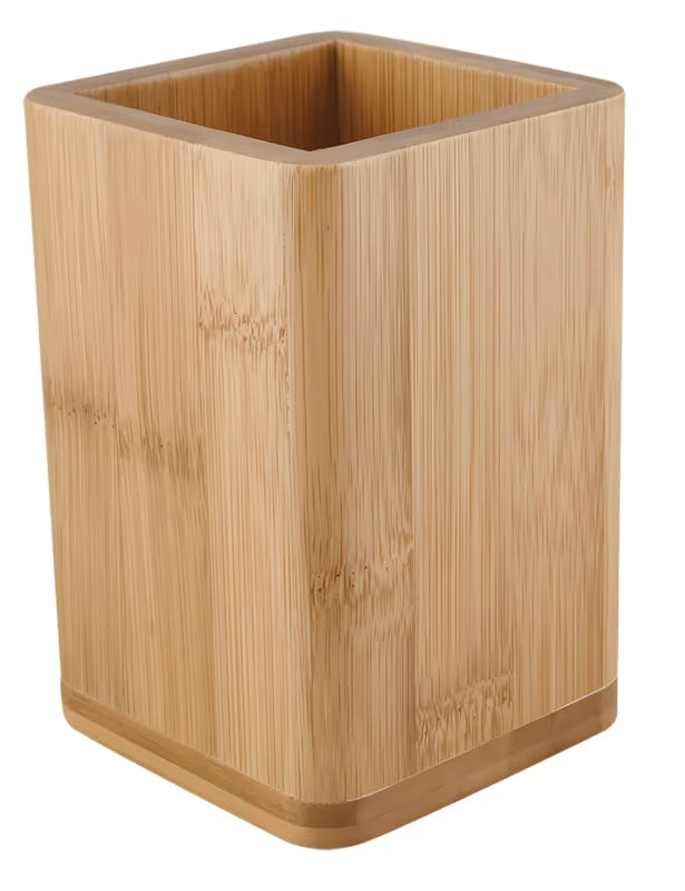Samostoječi bambusova posoda Optima Latia jednostavnog dizajna za kupaonicu.