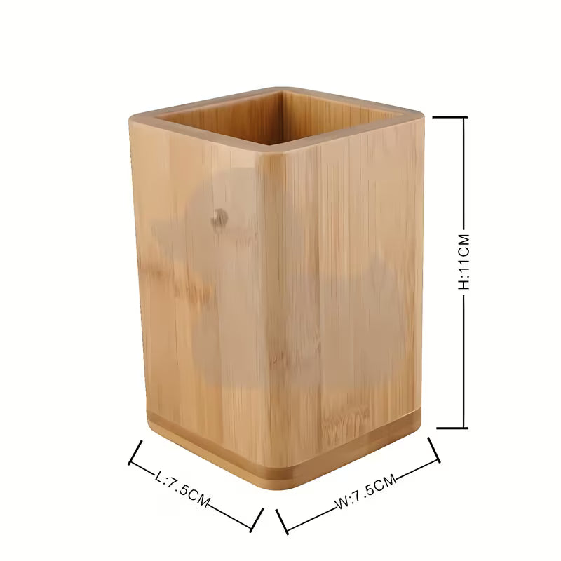 Samostoječi bambusova posoda Optima Latia jednostavnog dizajna za kupaonicu.