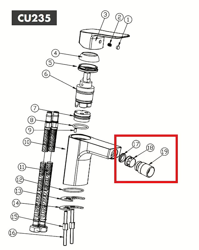 Optima Cube Way set bidejskega zgloba pro za trden in tesen priklop armature za bide