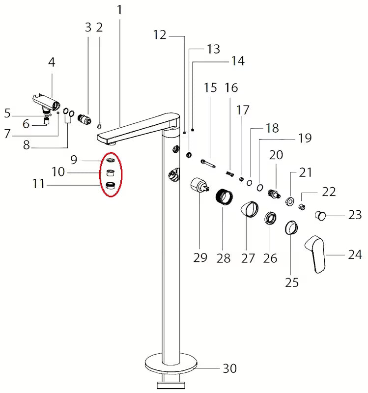 Perlator Optima pro za prezračevanje curka in varčevanje z vodo pri uporabi armature
